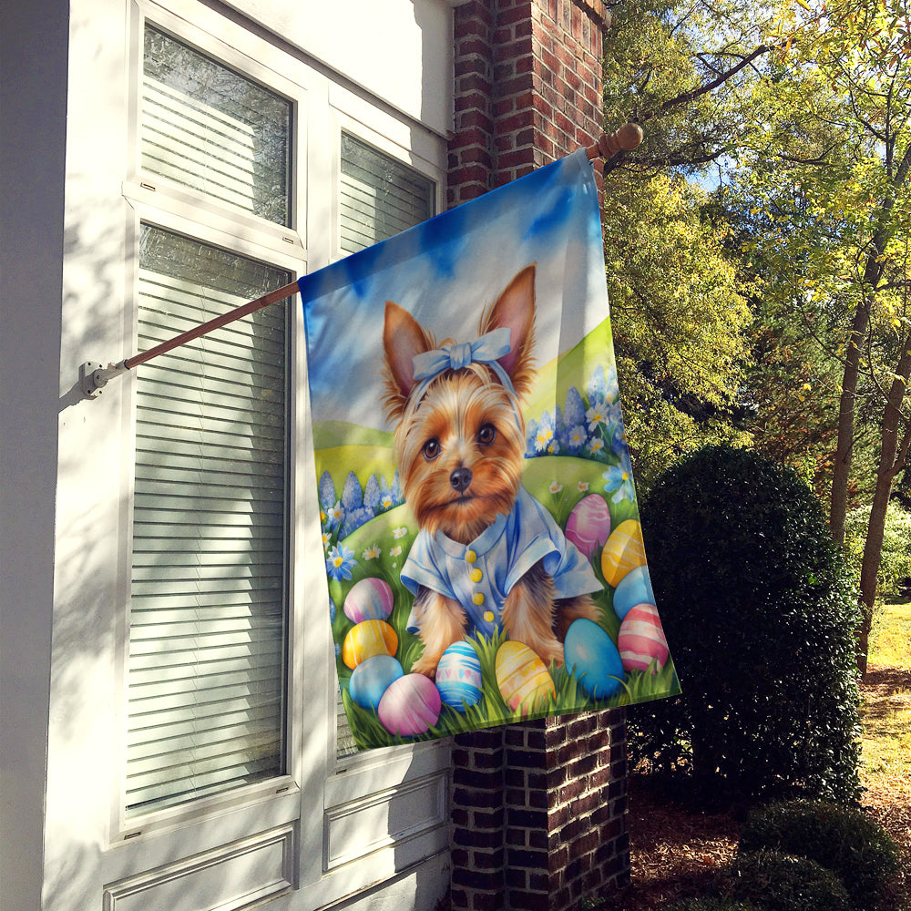 Silky Terrier Easter Egg Hunt House Flag