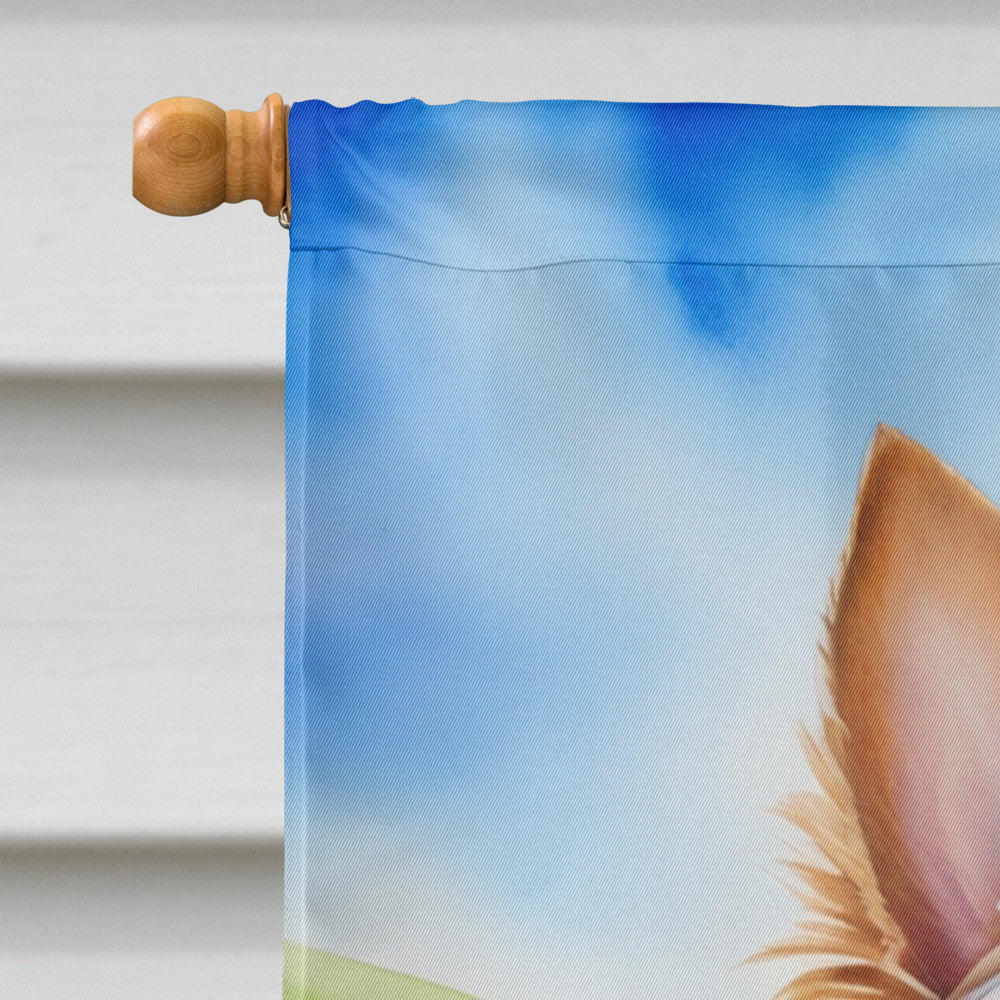 Silky Terrier Easter Egg Hunt House Flag