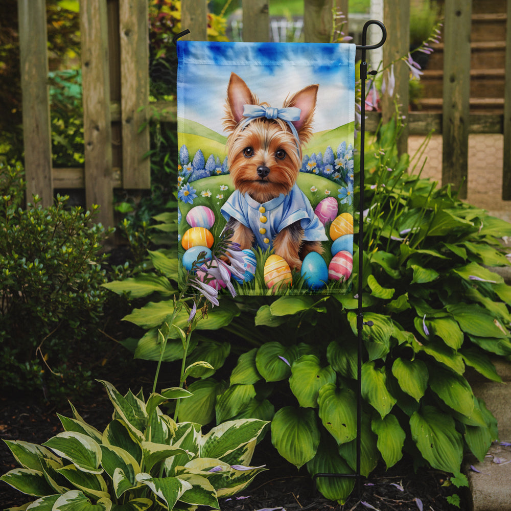 Silky Terrier Easter Egg Hunt Garden Flag