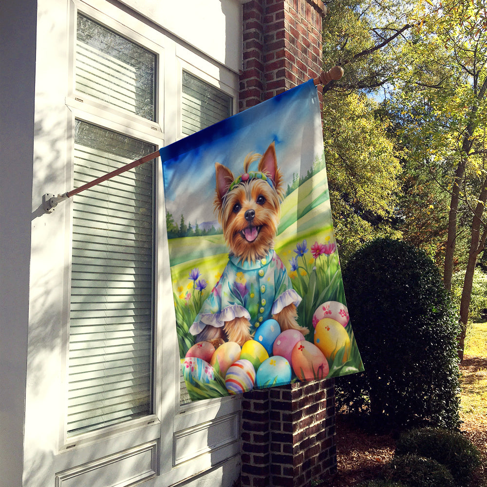 Silky Terrier Easter Egg Hunt House Flag