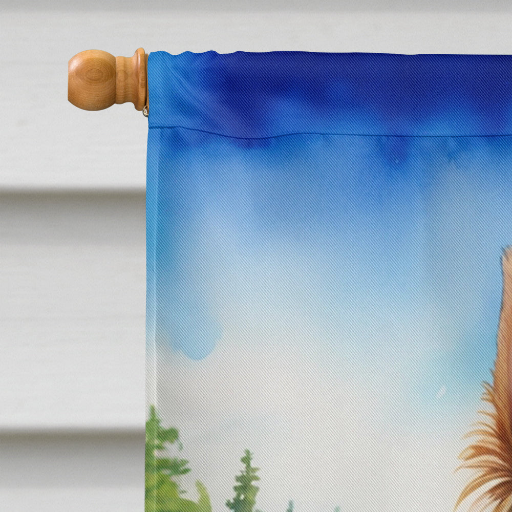 Silky Terrier Easter Egg Hunt House Flag