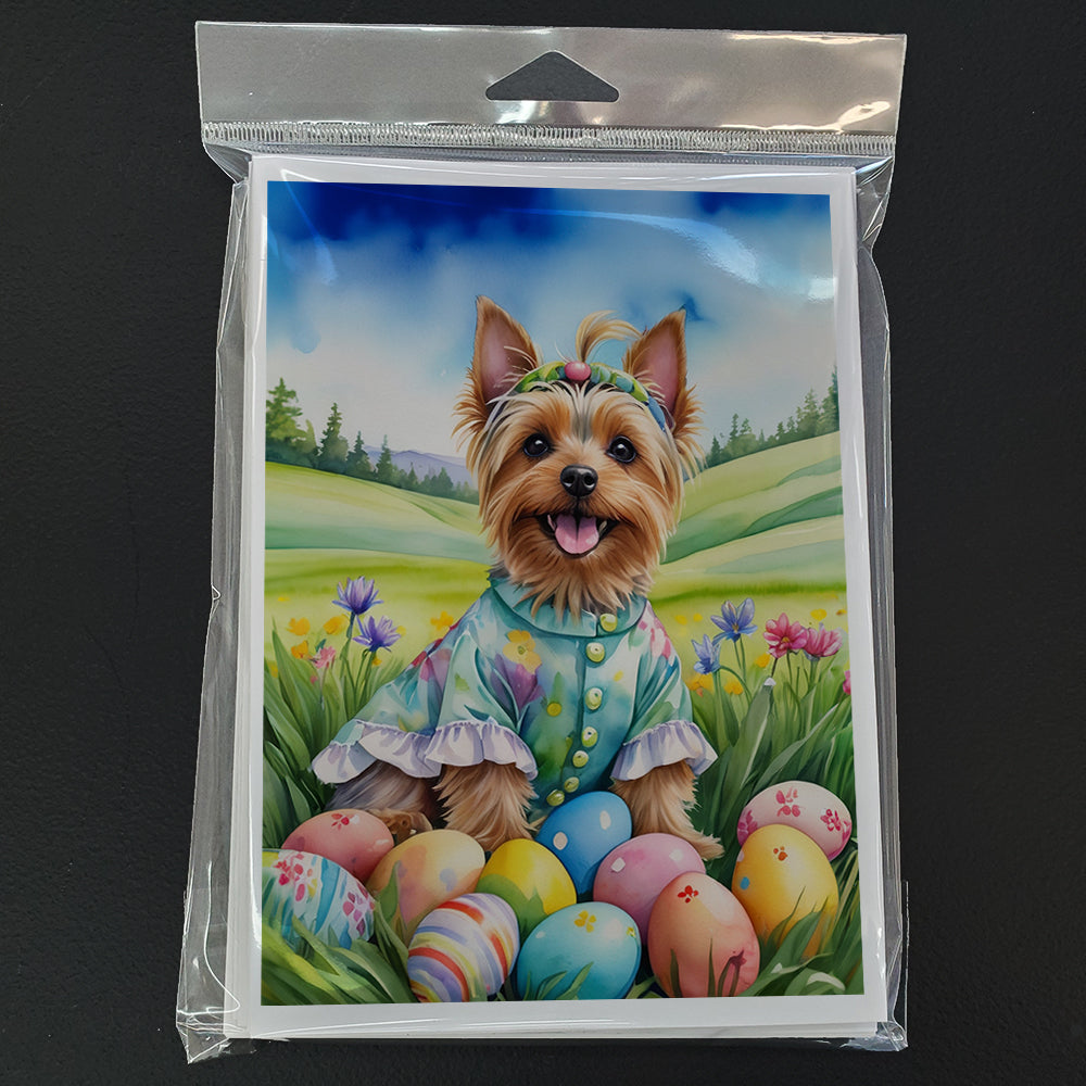 Silky Terrier Easter Egg Hunt Greeting Cards Pack of 8