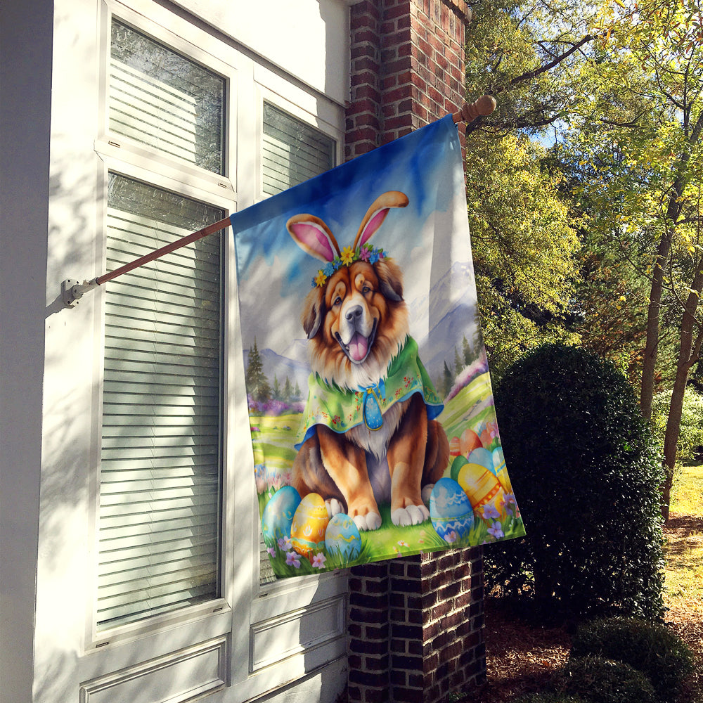 Tibetan Mastiff Easter Egg Hunt House Flag
