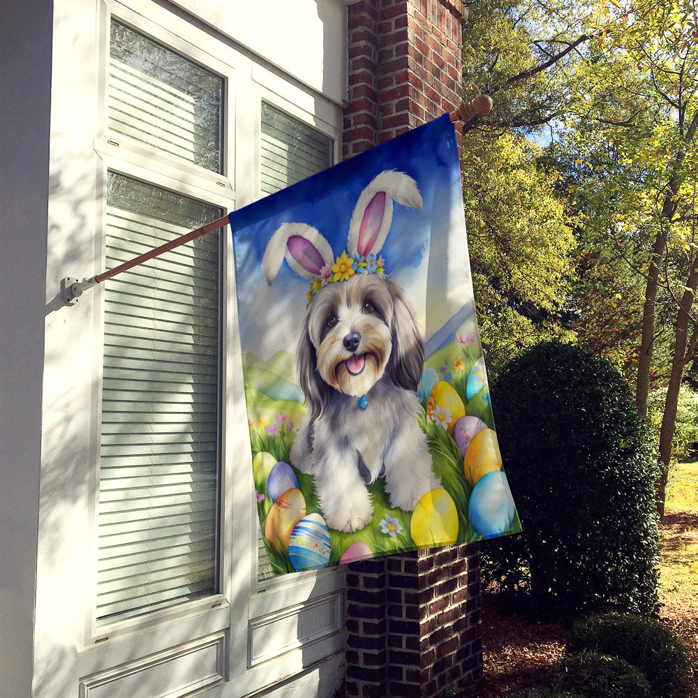 Tibetan Terrier Easter Egg Hunt House Flag