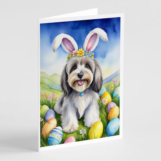 Buy this Tibetan Terrier Easter Egg Hunt Greeting Cards Pack of 8