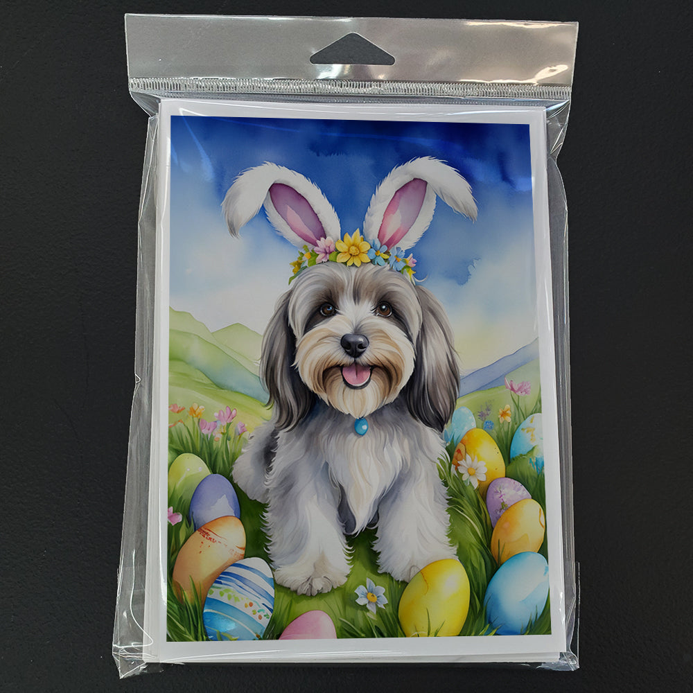 Tibetan Terrier Easter Egg Hunt Greeting Cards Pack of 8