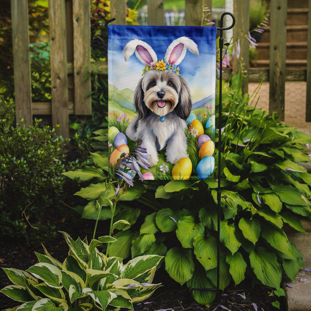 Tibetan Terrier Easter Egg Hunt Garden Flag