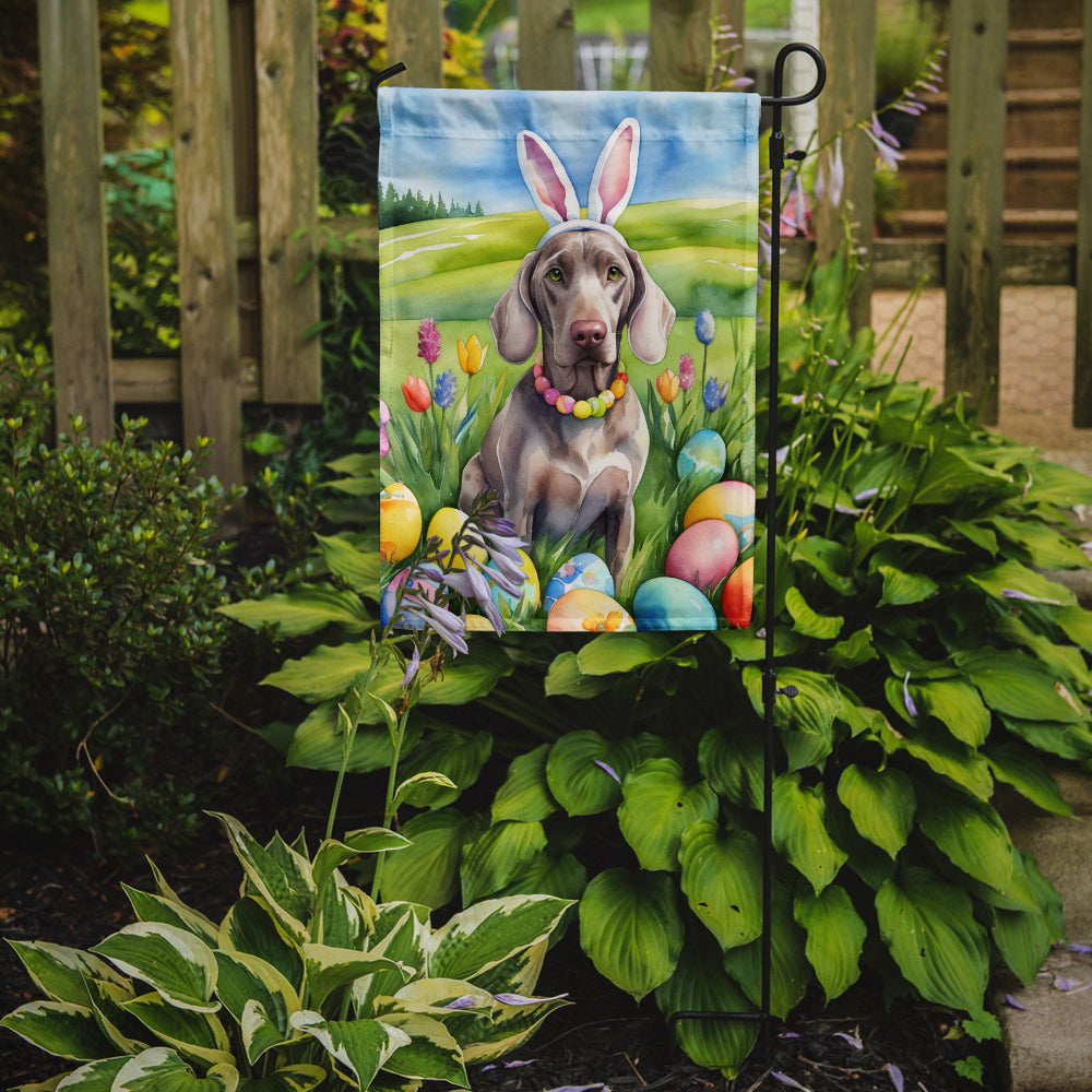 Weimaraner Easter Egg Hunt Garden Flag