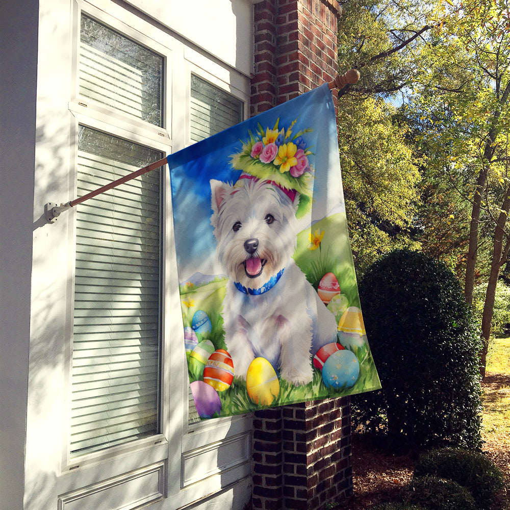 Westie Easter Egg Hunt House Flag