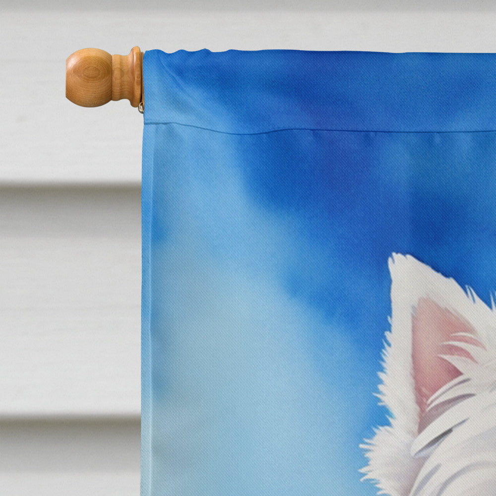 Westie Easter Egg Hunt House Flag