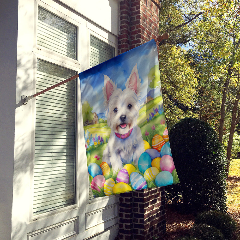 Westie Easter Egg Hunt House Flag
