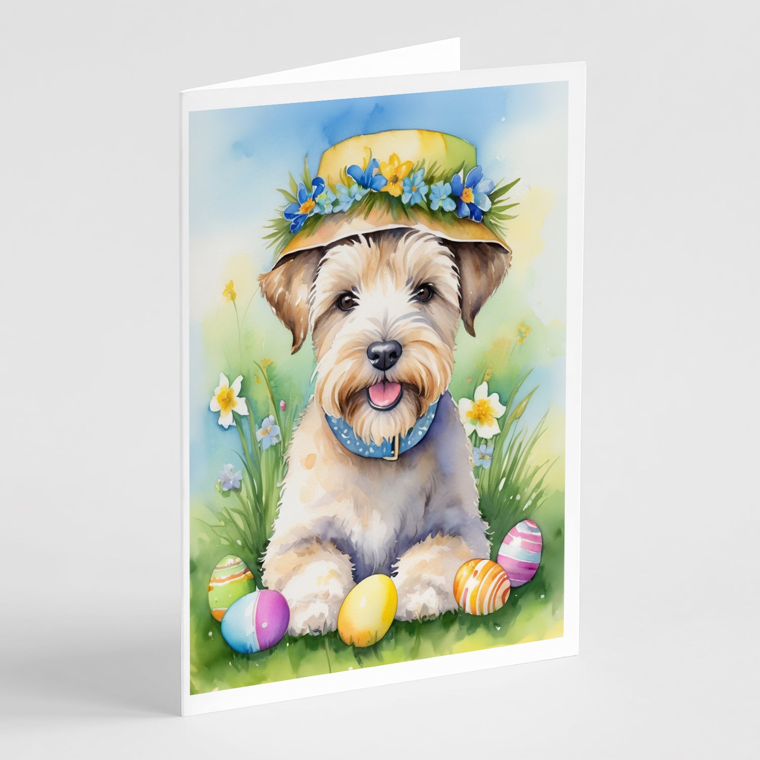 Buy this Wheaten Terrier Easter Egg Hunt Greeting Cards Pack of 8
