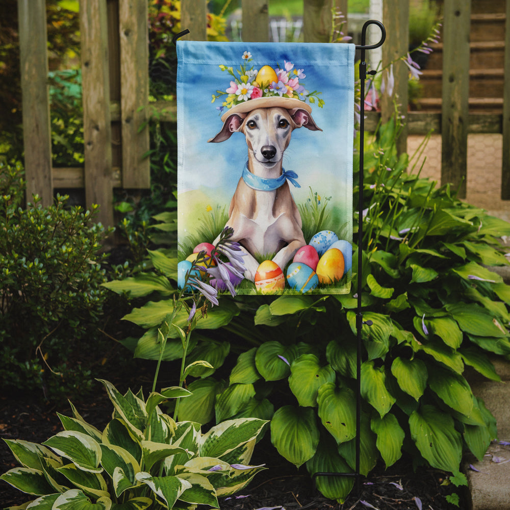 Whippet Easter Egg Hunt Garden Flag