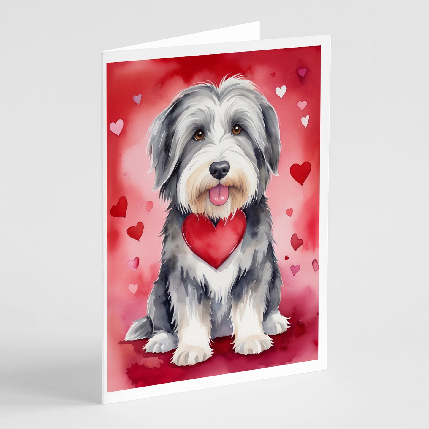 Buy this Bearded Collie My Valentine Greeting Cards Pack of 8