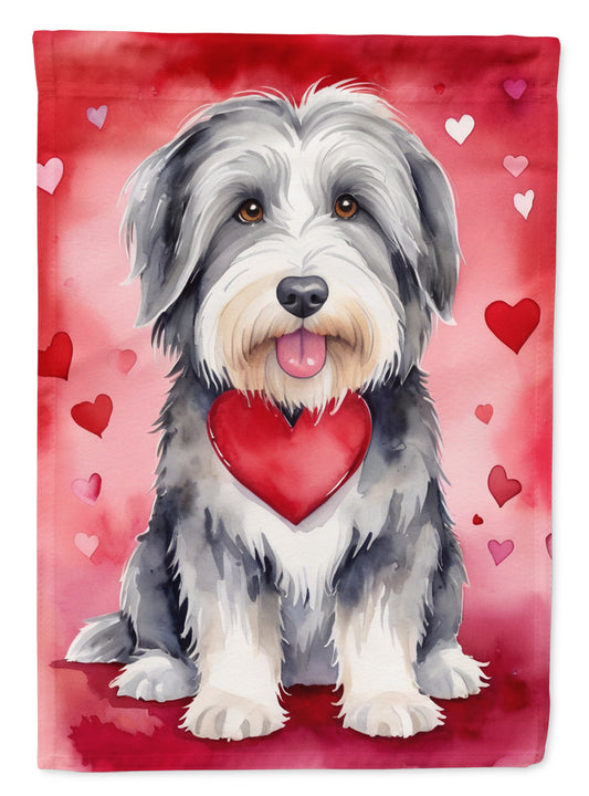 Buy this Bearded Collie My Valentine Garden Flag