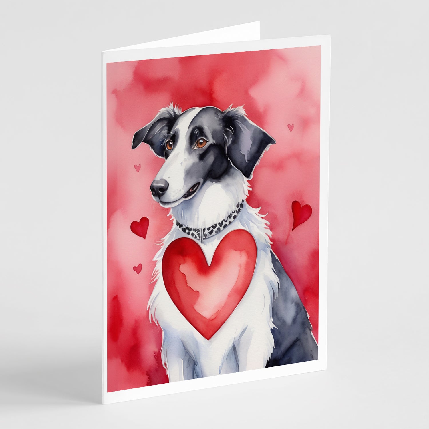 Buy this Borzoi My Valentine Greeting Cards Pack of 8