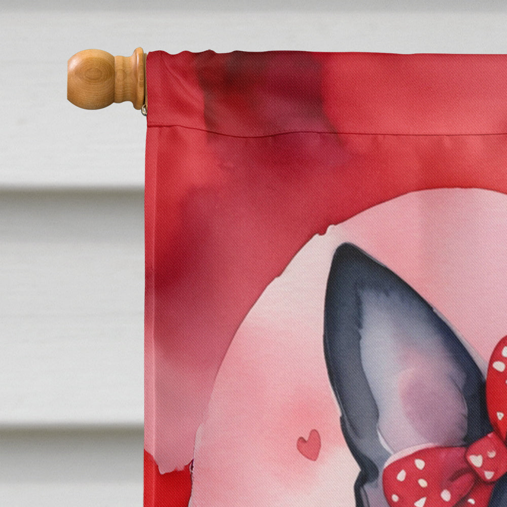 Boston Terrier My Valentine House Flag