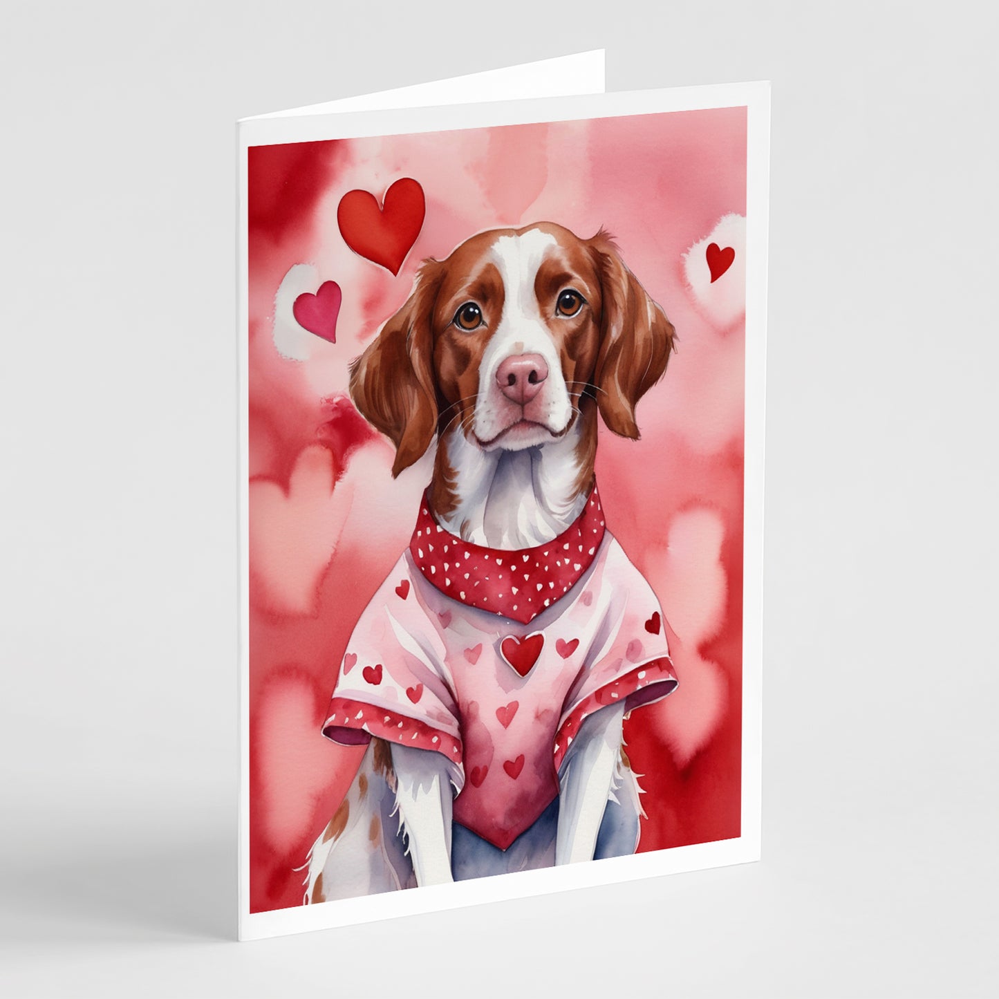 Buy this Brittany Spaniel My Valentine Greeting Cards Pack of 8