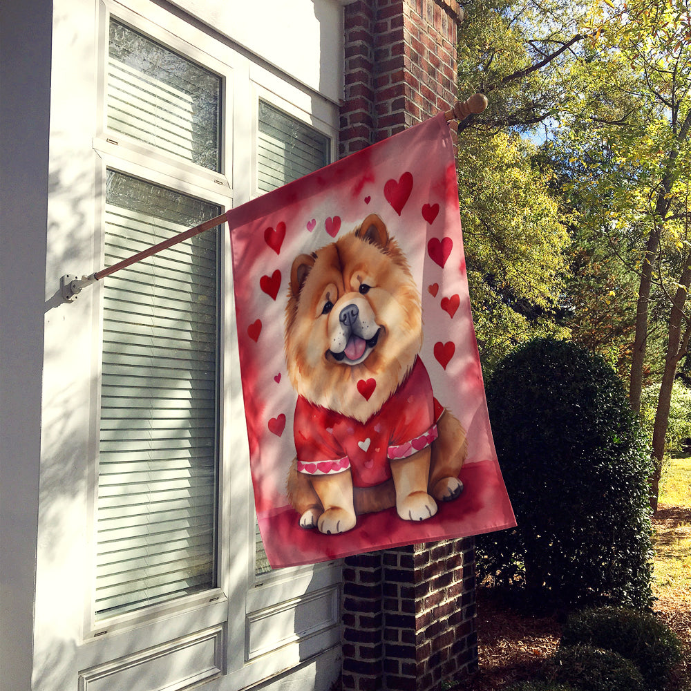 Chow Chow My Valentine House Flag