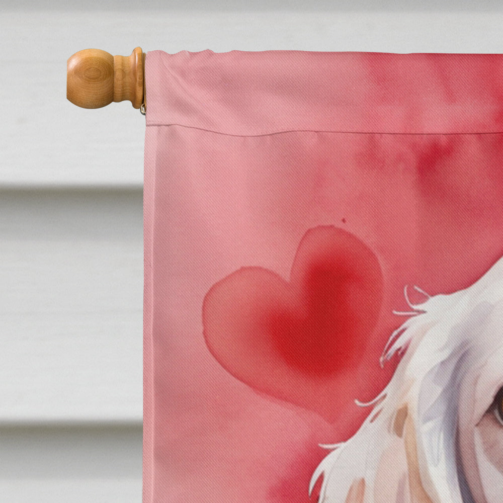 Clumber Spaniel My Valentine House Flag