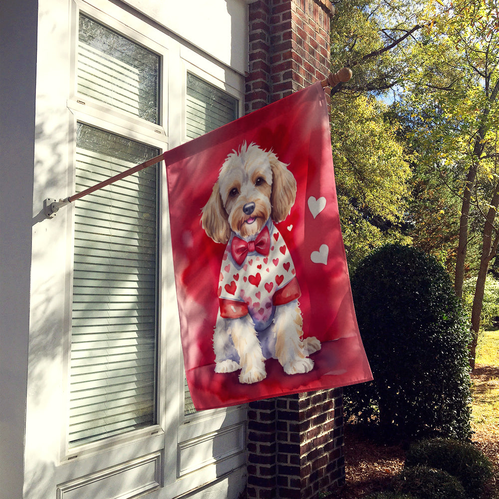 Cockapoo My Valentine House Flag