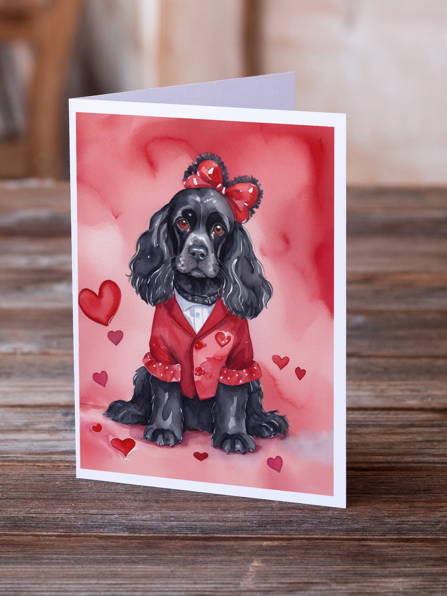 Cocker Spaniel My Valentine Greeting Cards Pack of 8