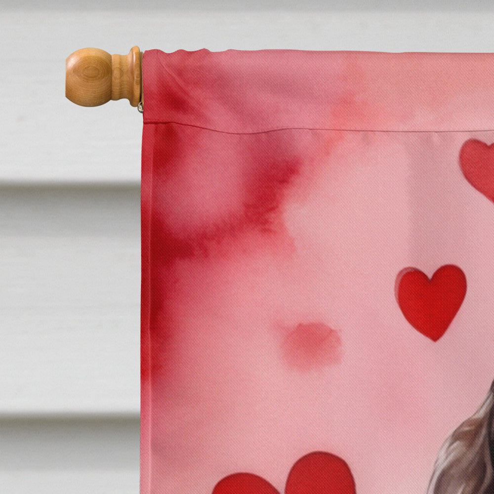 Cocker Spaniel My Valentine House Flag