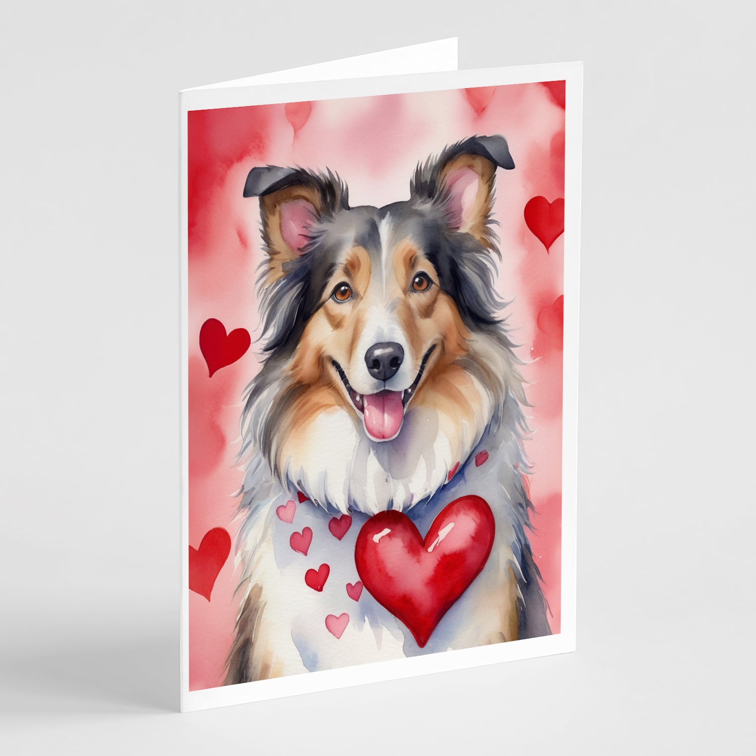 Buy this Collie My Valentine Greeting Cards Pack of 8