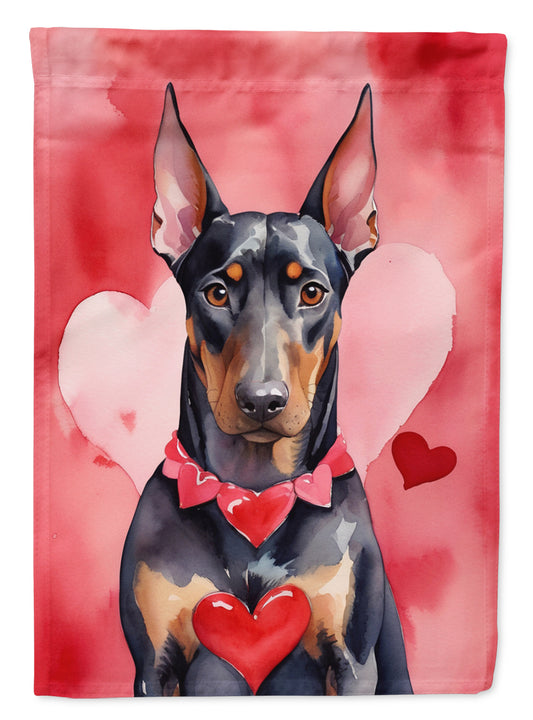 Buy this Doberman Pinscher My Valentine House Flag