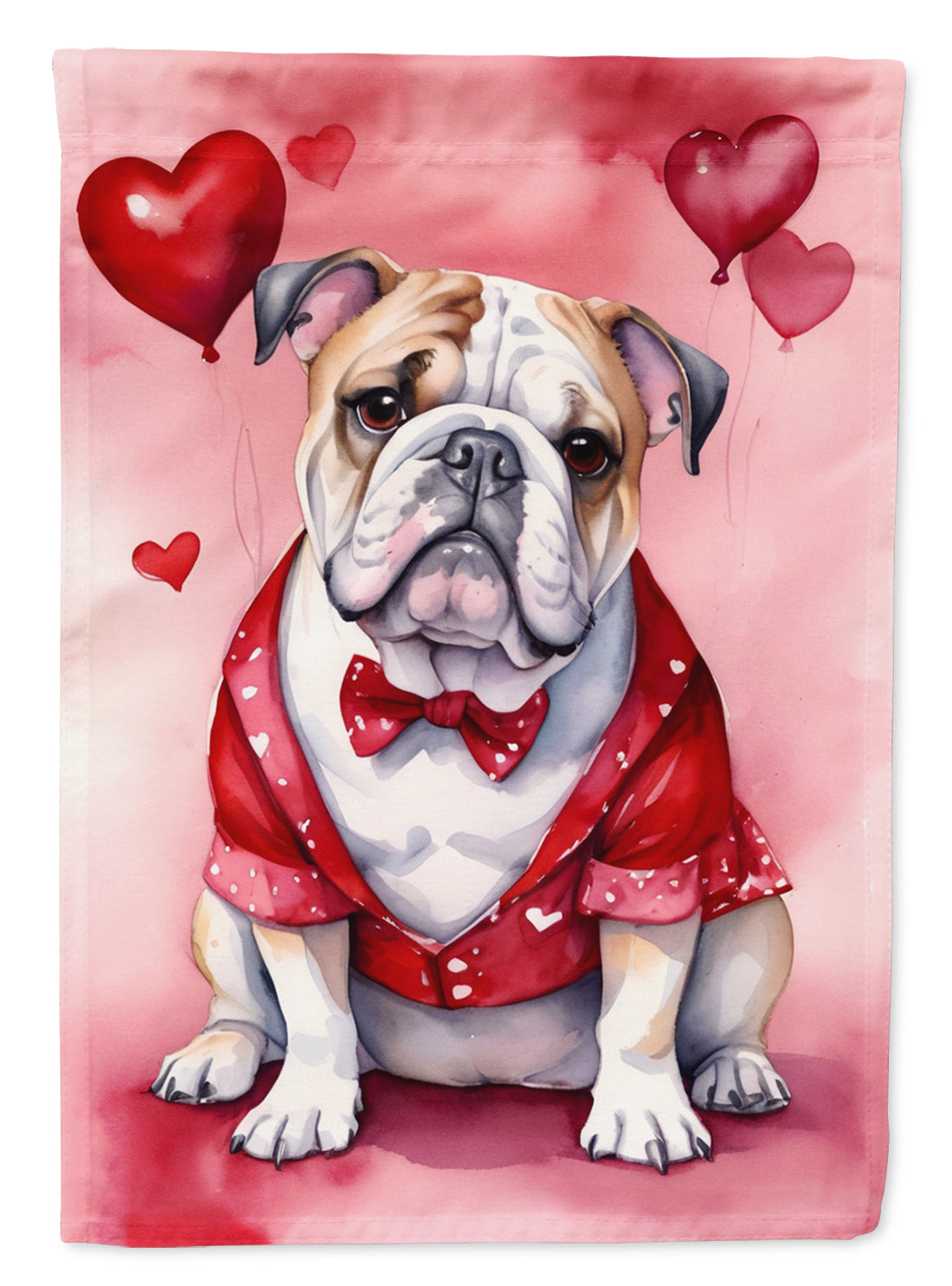 Buy this English Bulldog My Valentine House Flag