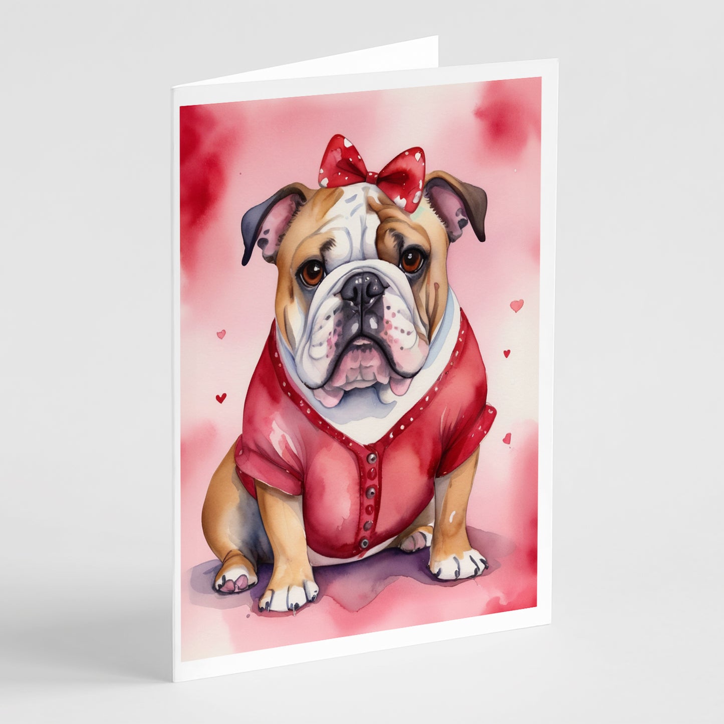 Buy this English Bulldog My Valentine Greeting Cards Pack of 8