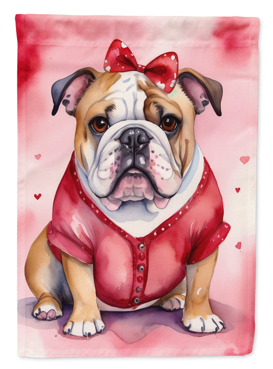 Buy this English Bulldog My Valentine Garden Flag
