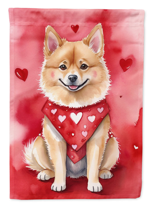 Buy this Finnish Spitz My Valentine House Flag