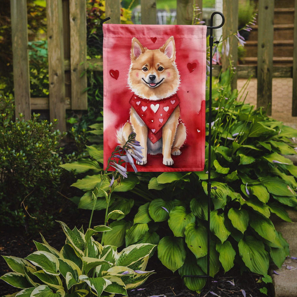 Finnish Spitz My Valentine Garden Flag