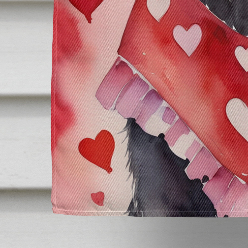 Flat-Coated Retriever My Valentine House Flag