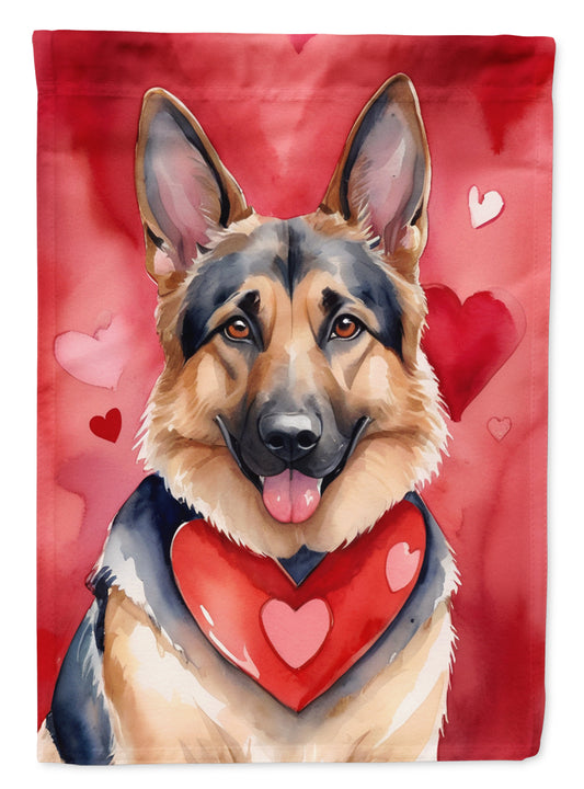 Buy this German Shepherd My Valentine House Flag