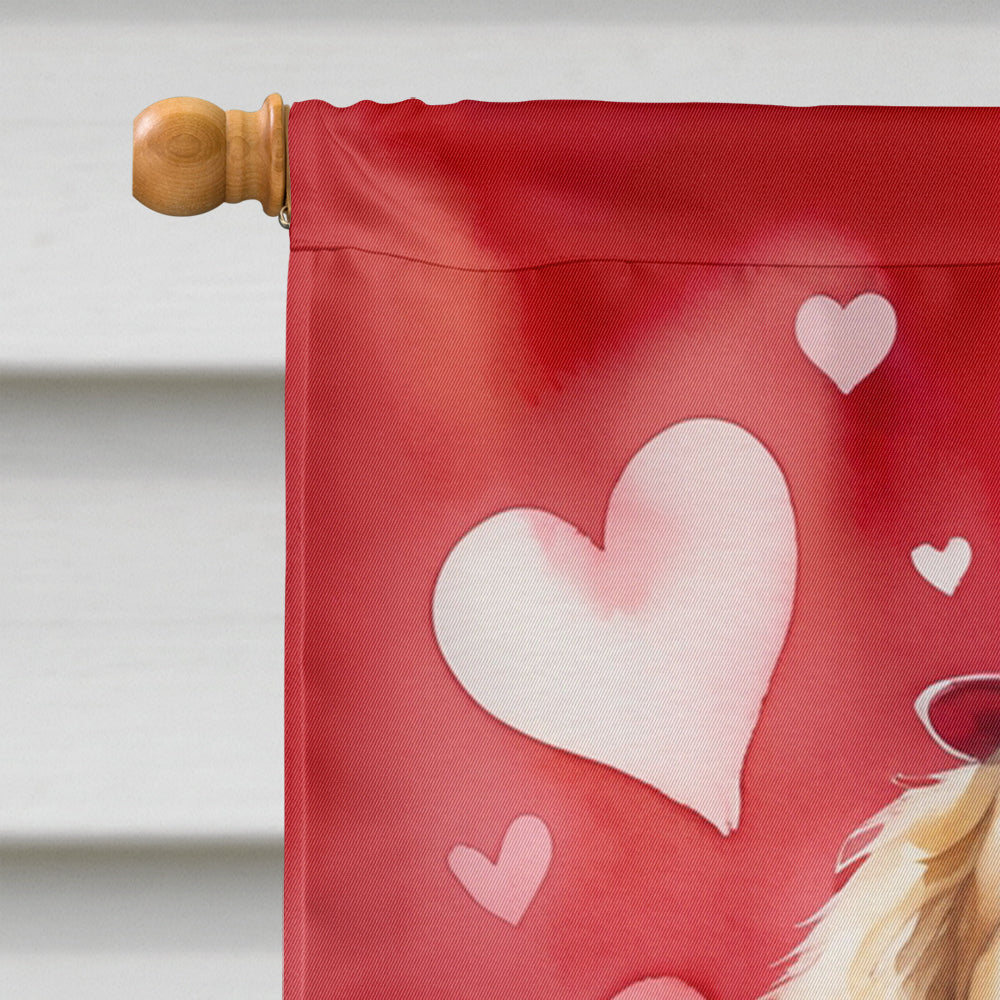 Golden Retriever My Valentine House Flag