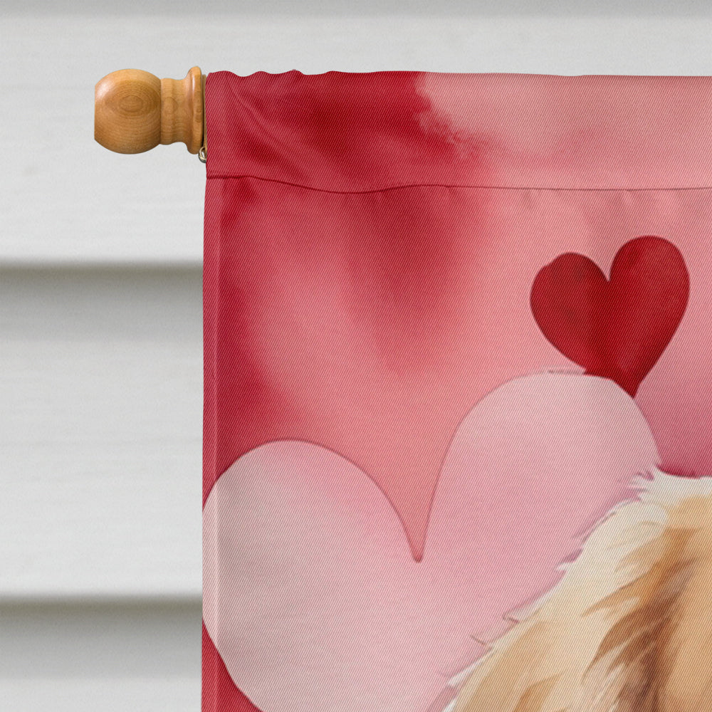 Golden Retriever My Valentine House Flag