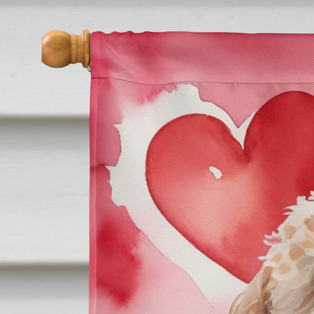 Goldendoodle My Valentine House Flag