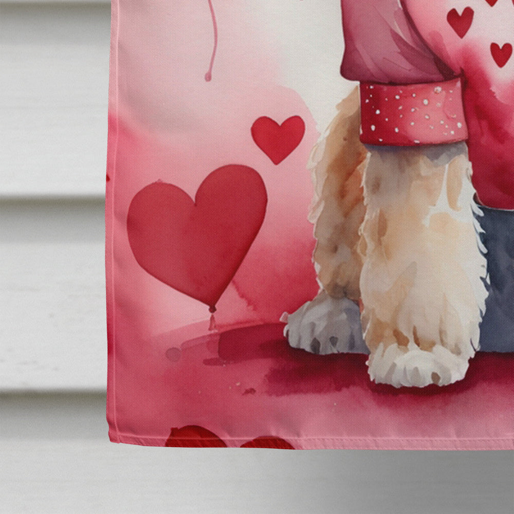 Goldendoodle My Valentine House Flag