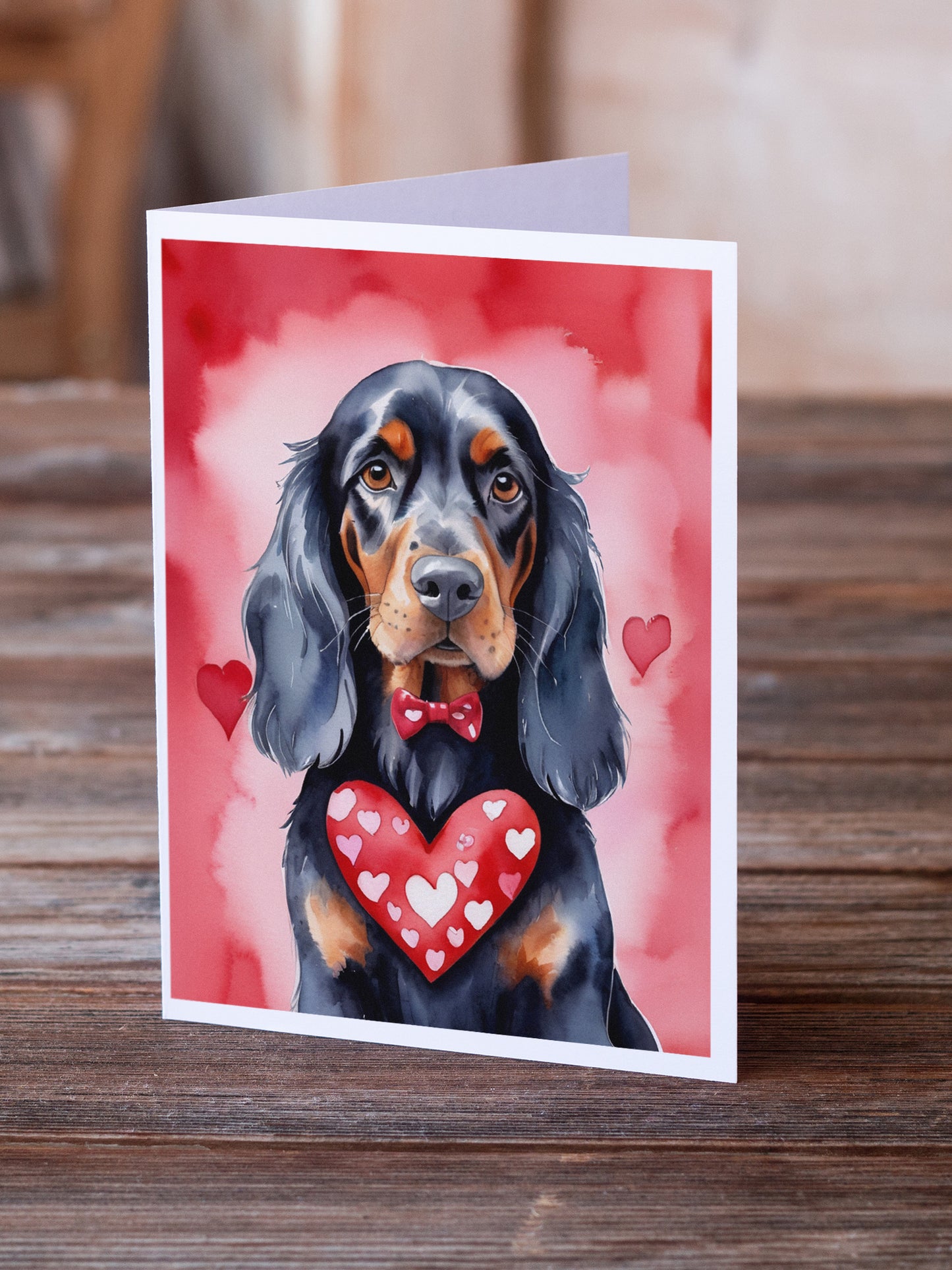 Gordon Setter My Valentine Greeting Cards Pack of 8