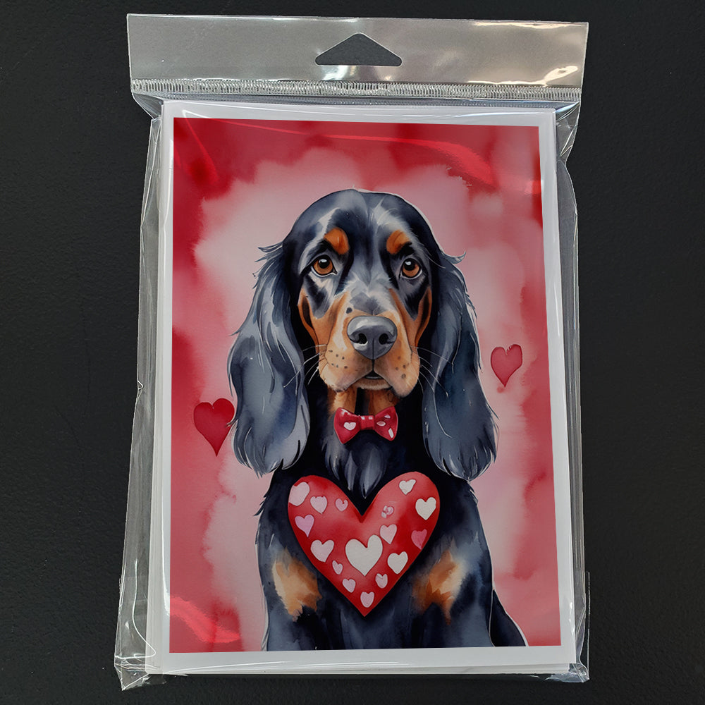 Gordon Setter My Valentine Greeting Cards Pack of 8