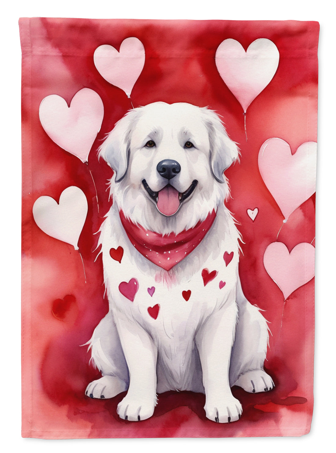 Buy this Great Pyrenees My Valentine House Flag