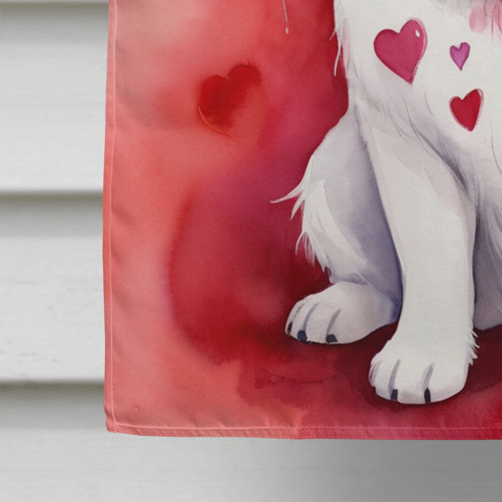 Great Pyrenees My Valentine House Flag