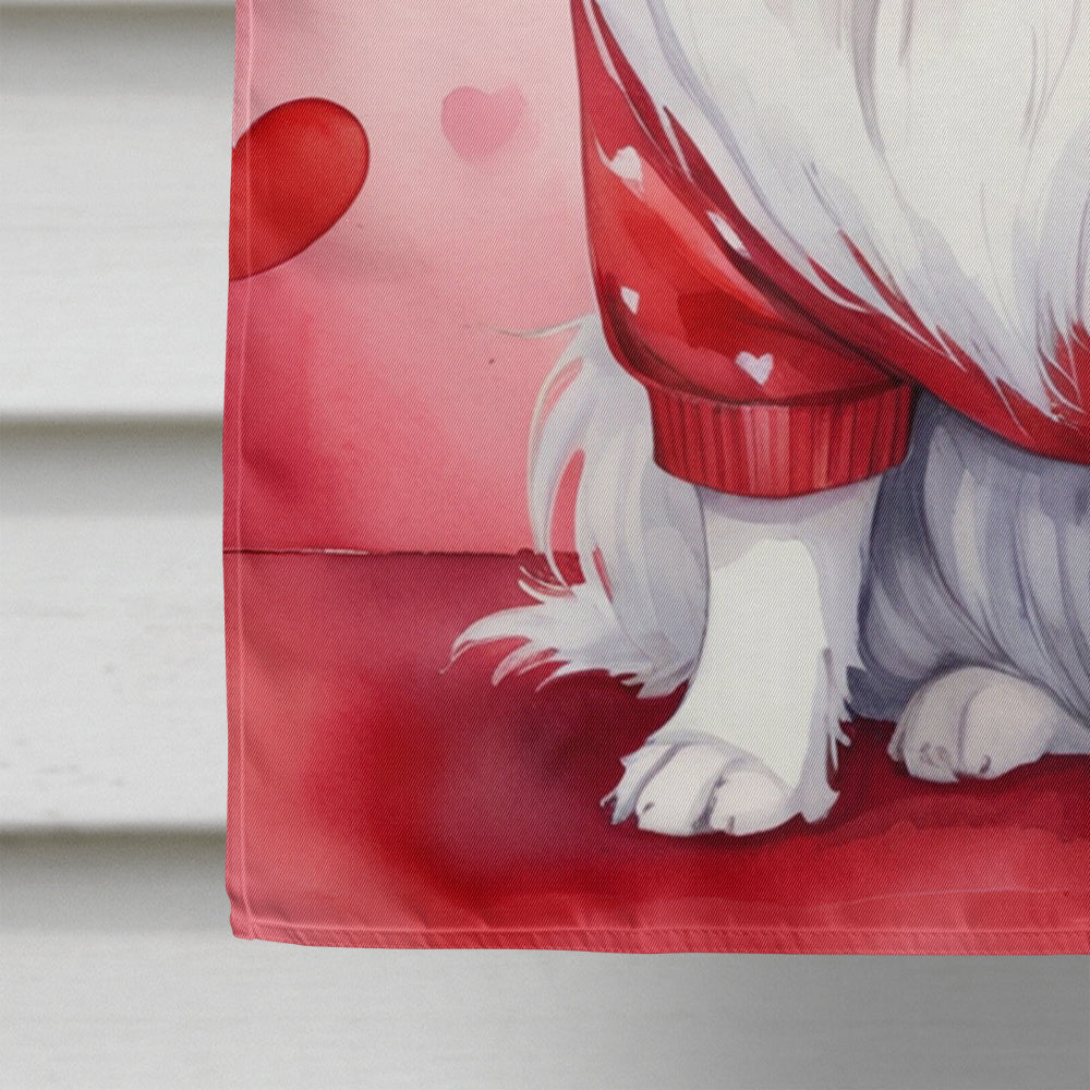 Japanese Chin My Valentine House Flag