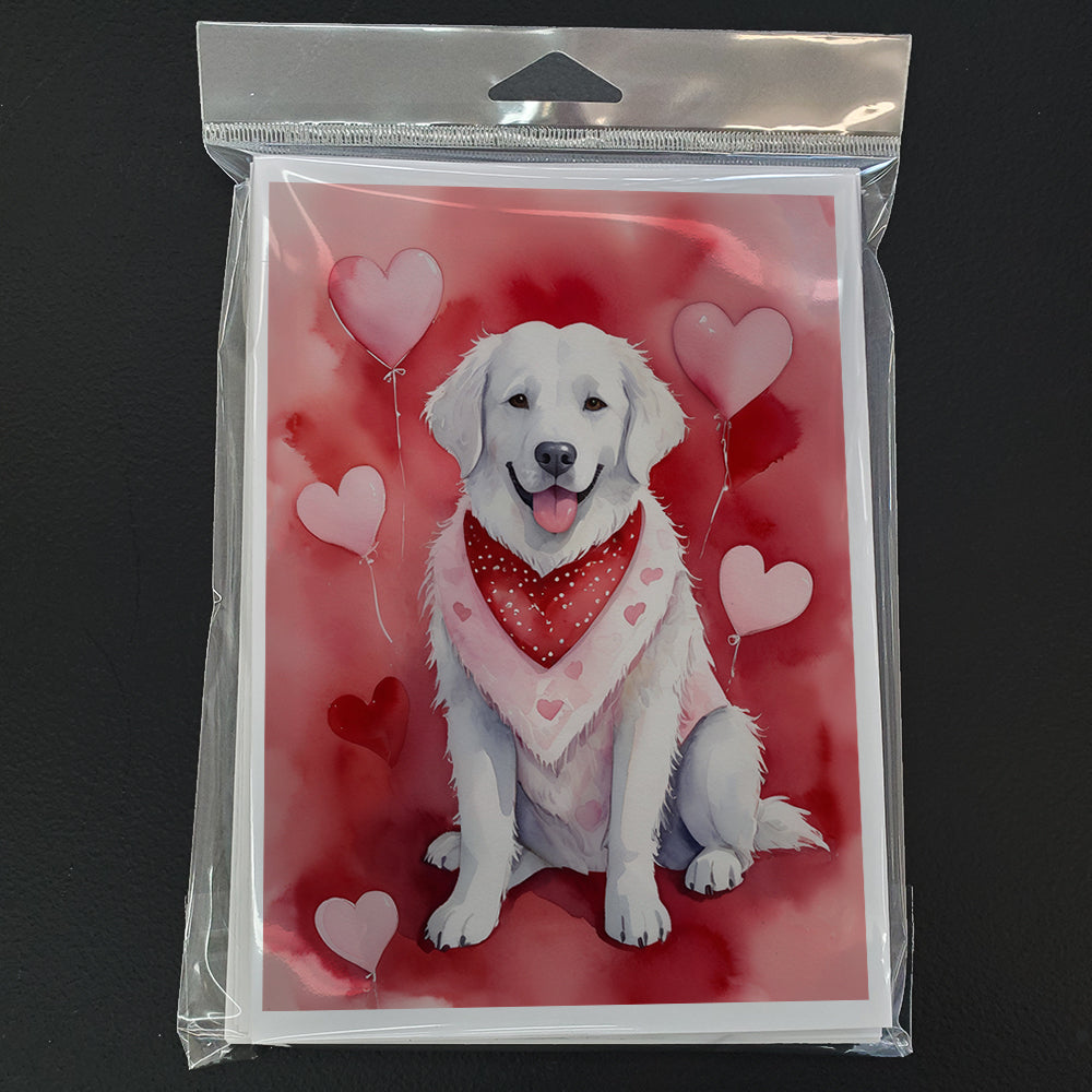Kuvasz My Valentine Greeting Cards Pack of 8