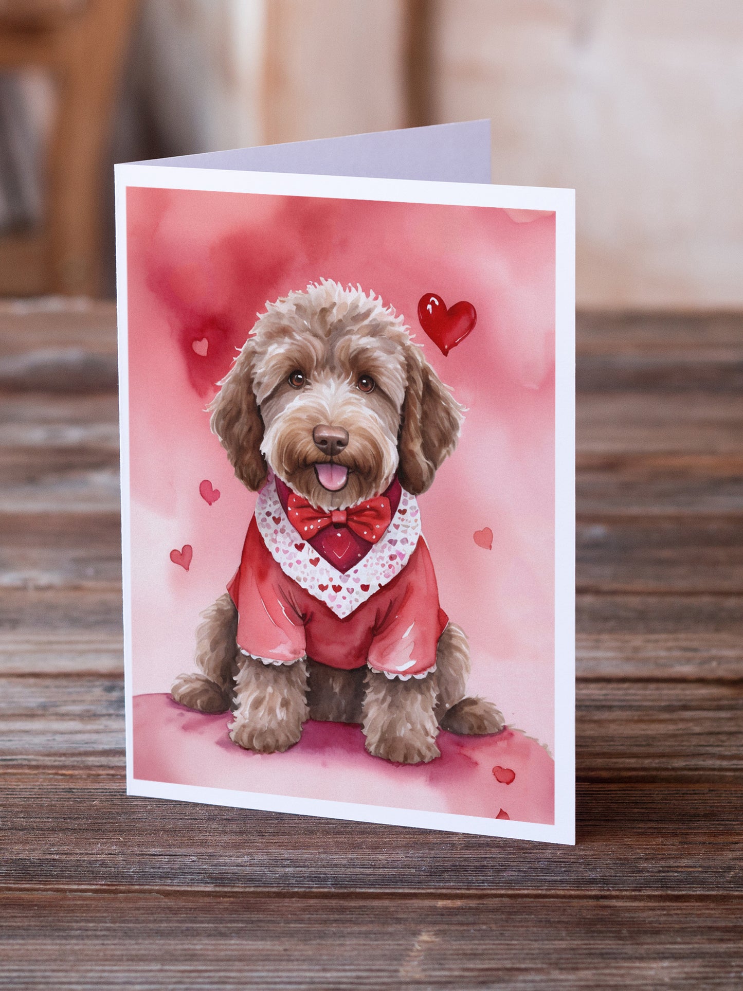 Labradoodle My Valentine Greeting Cards Pack of 8