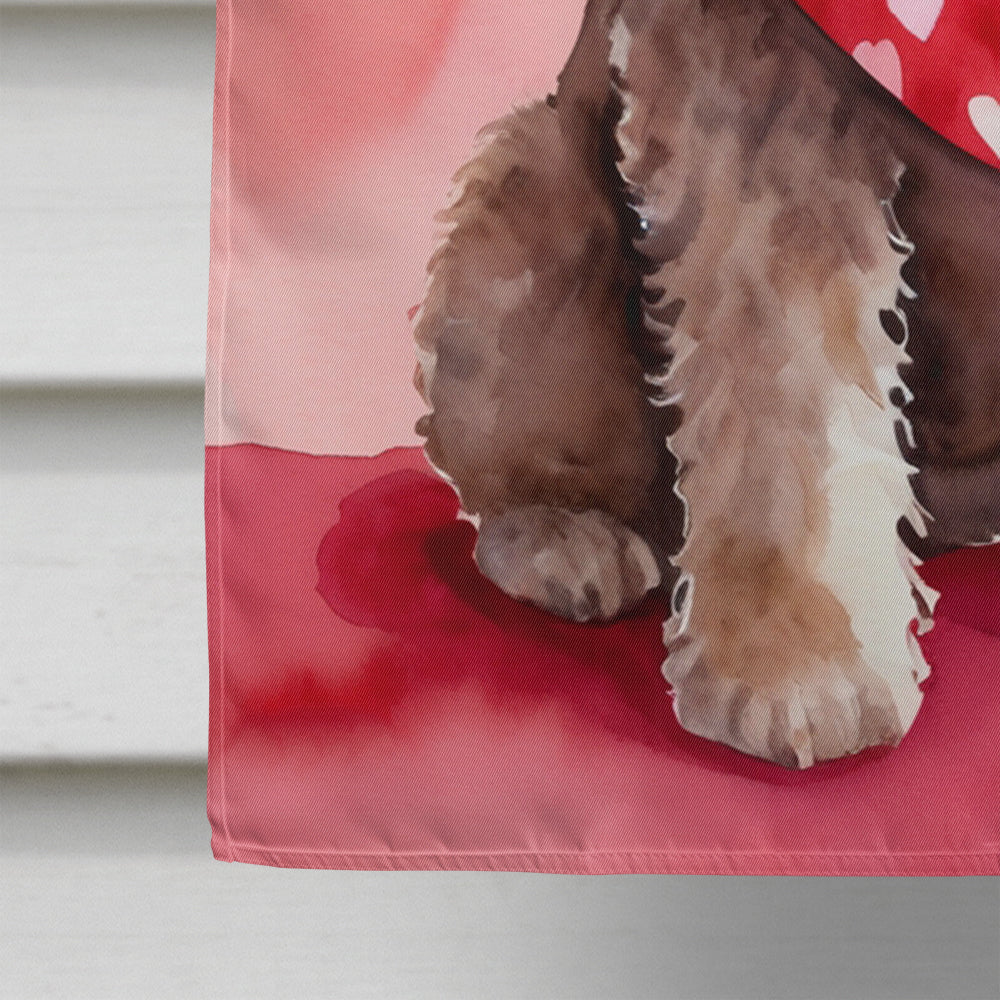 Labradoodle My Valentine House Flag