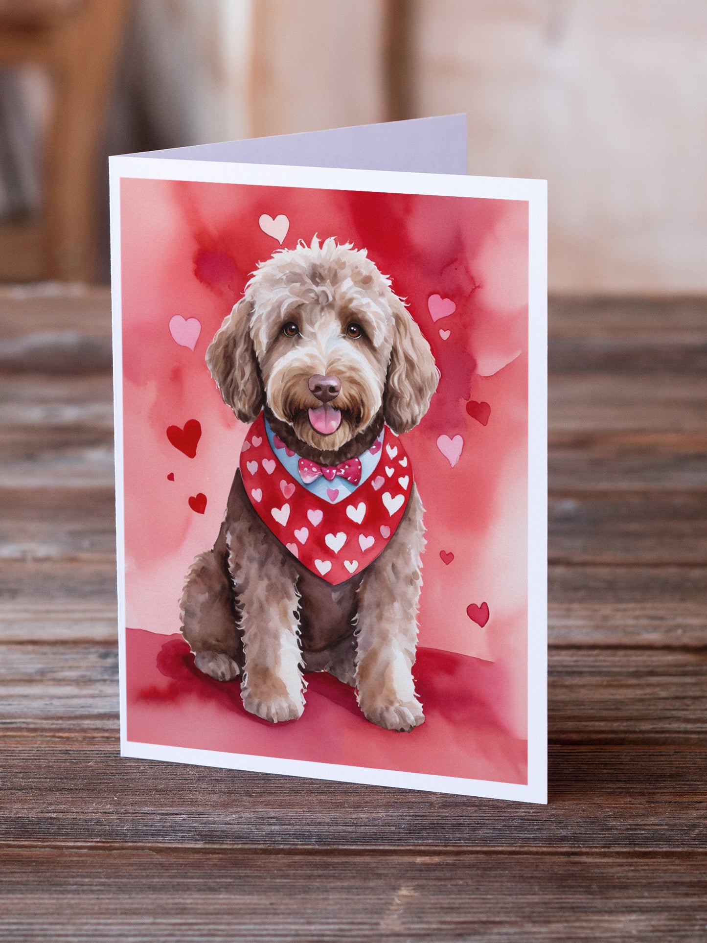 Labradoodle My Valentine Greeting Cards Pack of 8