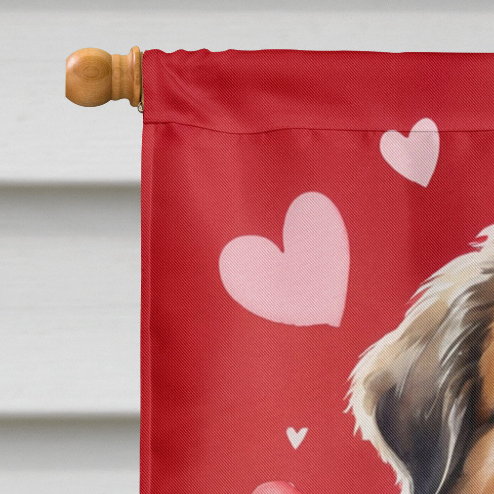 Leonberger My Valentine House Flag